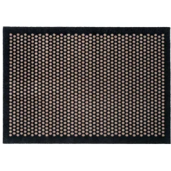 Tica Copenhagen - Smudsmåtte - Dots - Sort/Sand - 90x130 cm