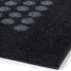 Tica Copenhagen - Smudsmåtte - Dots - Sort/grå - 67x200 cm