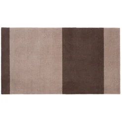 Tica Copenhagen - Smudsmåtte - Stripes Horizon - Sand/Brun - 90x200 cm