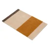 Tica Copenhagen - Smudsmåtte - Stripes Horizon - Ivory-Dijon-Brown - 60x90 cm