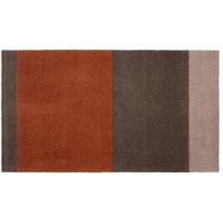 Tica Copenhagen - Smudsmåtte - Stripes Horizon - Brun/Sand/Terracota - 40x60 cm