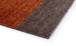 Tica Copenhagen - Smudsmåtte - Stripes Horizon - Brun/Sand/Terracota - 40x60 cm