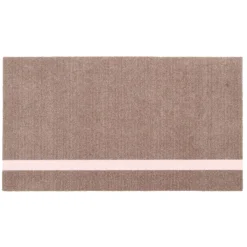 Tica Copenhagen - Smudsmåtte - Stripes Vertical - Lyserød/Sand - 90x200 cm