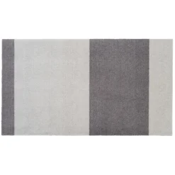 Tica Copenhagen - Smudsmåtte - Stripes Horizon - Steelgrey/Lysegrå - 67x120 cm