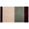Tica Copenhagen - Smudsmåtte - Stripes Horizon - Grøn/Ivory/Bordeaux - 60x90 cm