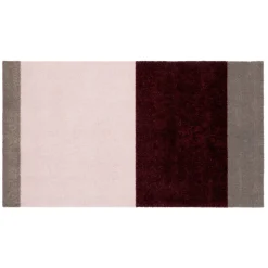 Tica Copenhagen - Smudsmåtte - Stripes Horizon - Bordeaux/Rose/Sand - 40x60 cm