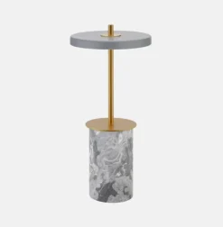 Umage - Bordlampe - Asteria Move Mini - Grå Marmor Messing
