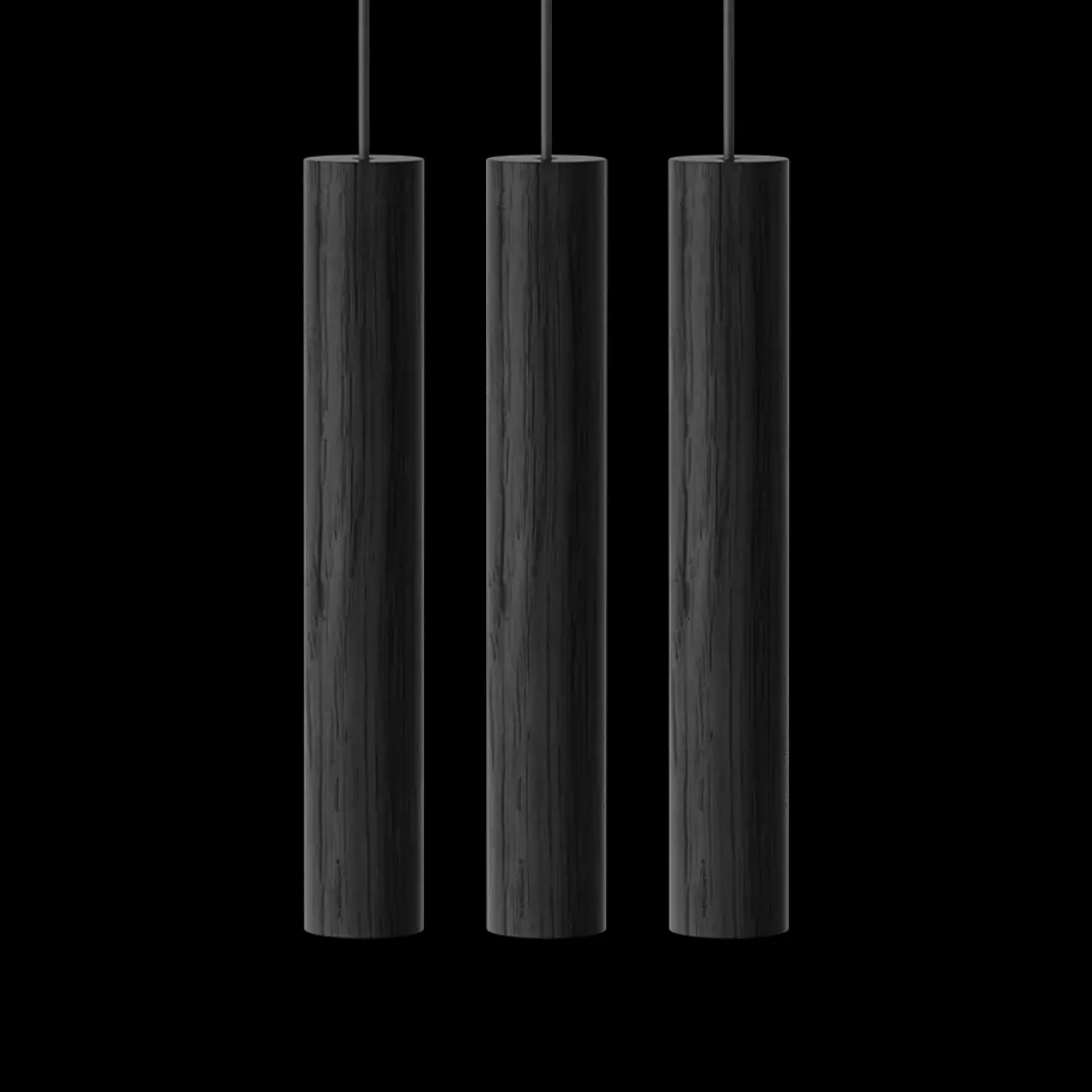 Umage - Pendel Lamper Chimes Cluster - 3 stk. - Black oak/Sort eg