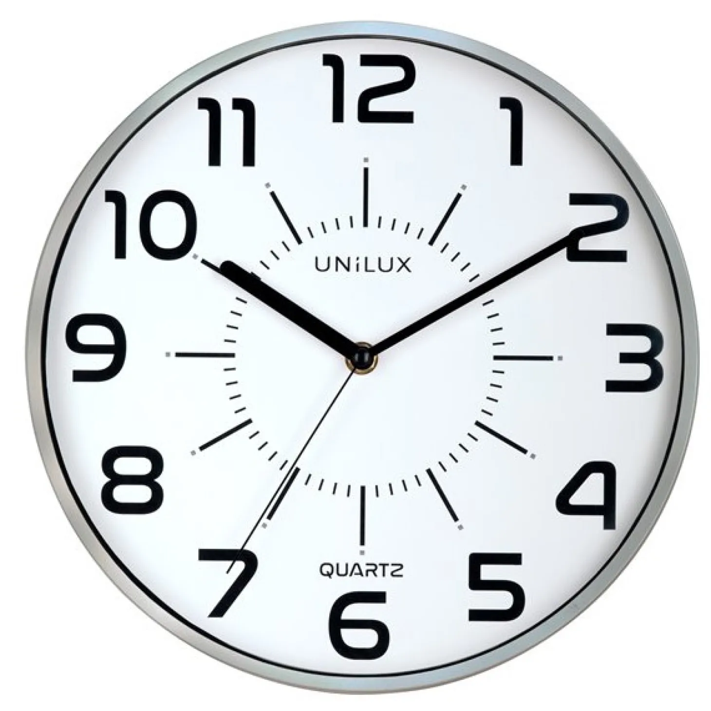 UNILUX - Væg Ur - POP UR - QUARTZ SYSTEM - Sølv
