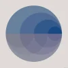 VISSEVASSE - Gradient blue plakat - 50x50 cm