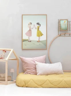 VISSEVASSE - Plakat - Hand-Clapping Girls - 50x70 cm